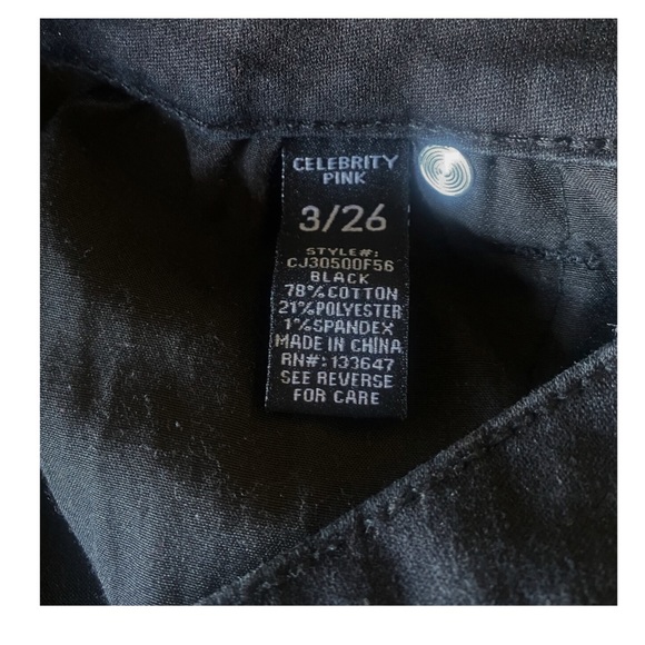 Celebrity Pink Black Shorts size 3/26 - Picture 5 of 5